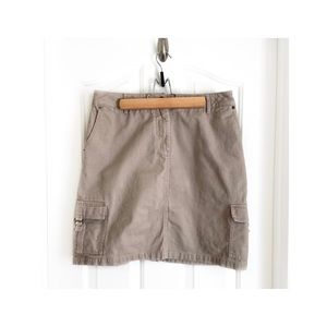 Christopher & Banks Khaki Cargo Skirt